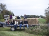Settling in for the hay ride